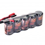 PACK BATERIA PARA RECEPTOR AUTOMODELO NIMH 6V 1600MAH 5 CÉLULAS TIPO FLAT PLUG FUTABA E JST TRAXXAS REVO ETC TEAN FLAT